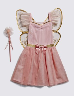 Kids&#39; Fairy Costume with Wand & Butterfly Wings